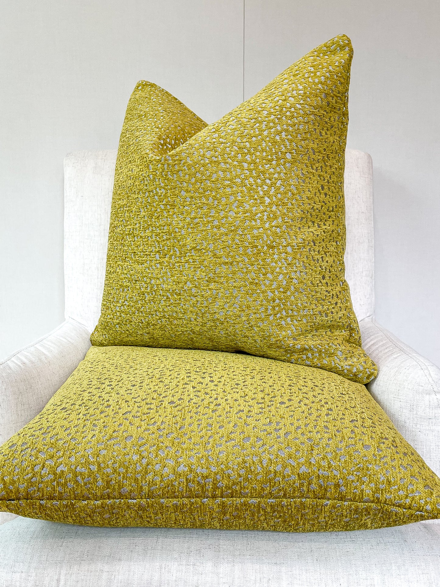 Chartreuse pillow cover