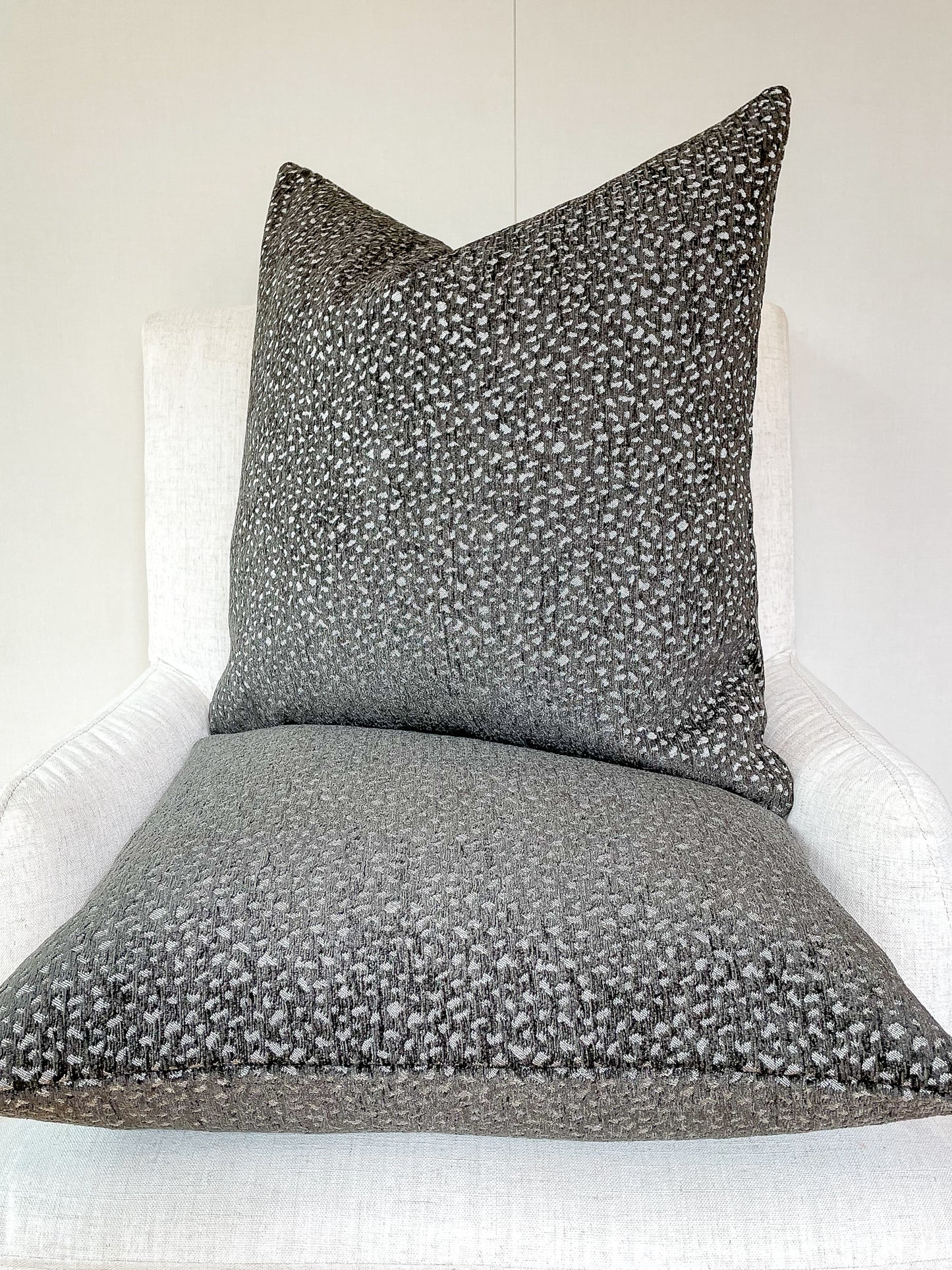 Charcoal grey pillow cover