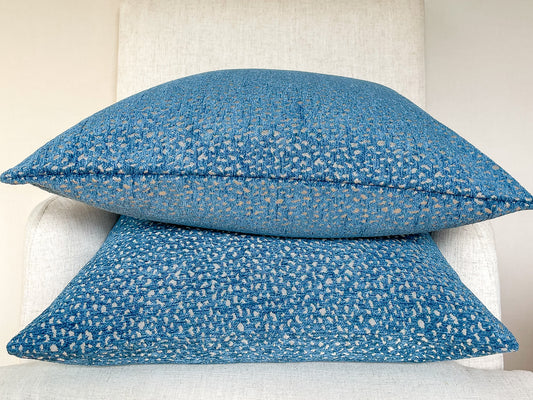 Blue pillow cover