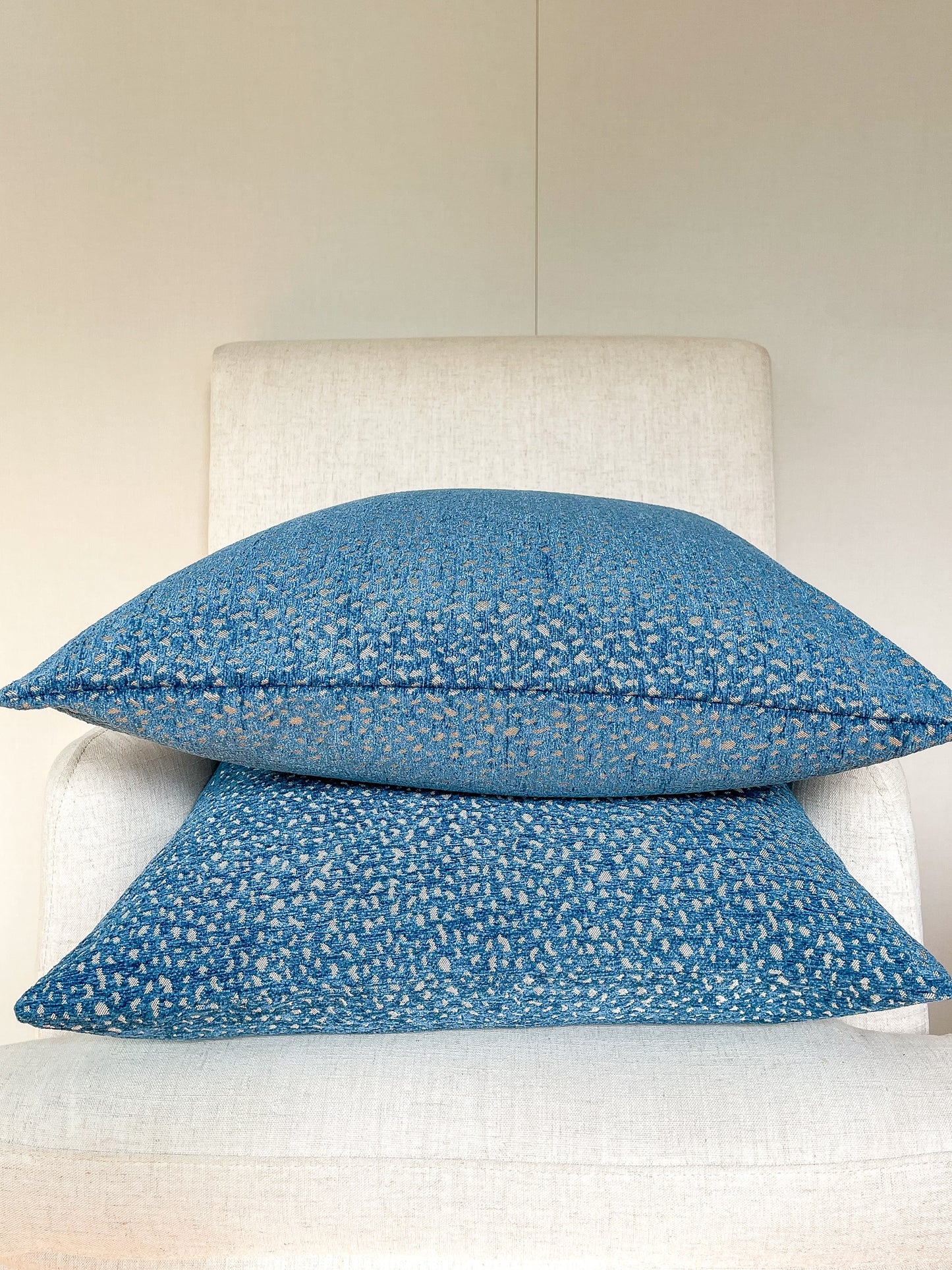 Blue pillow cover