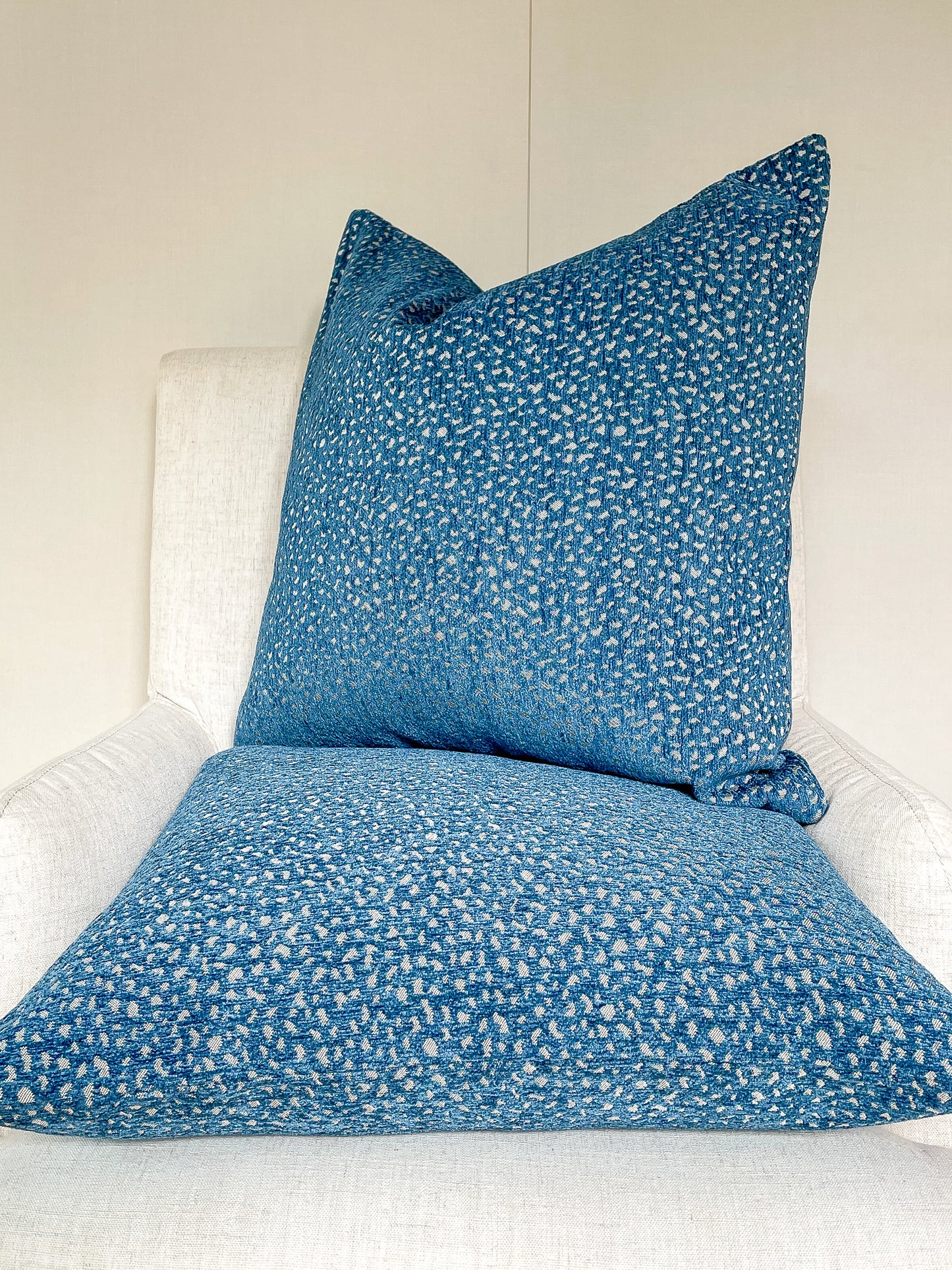 Blue pillow cover