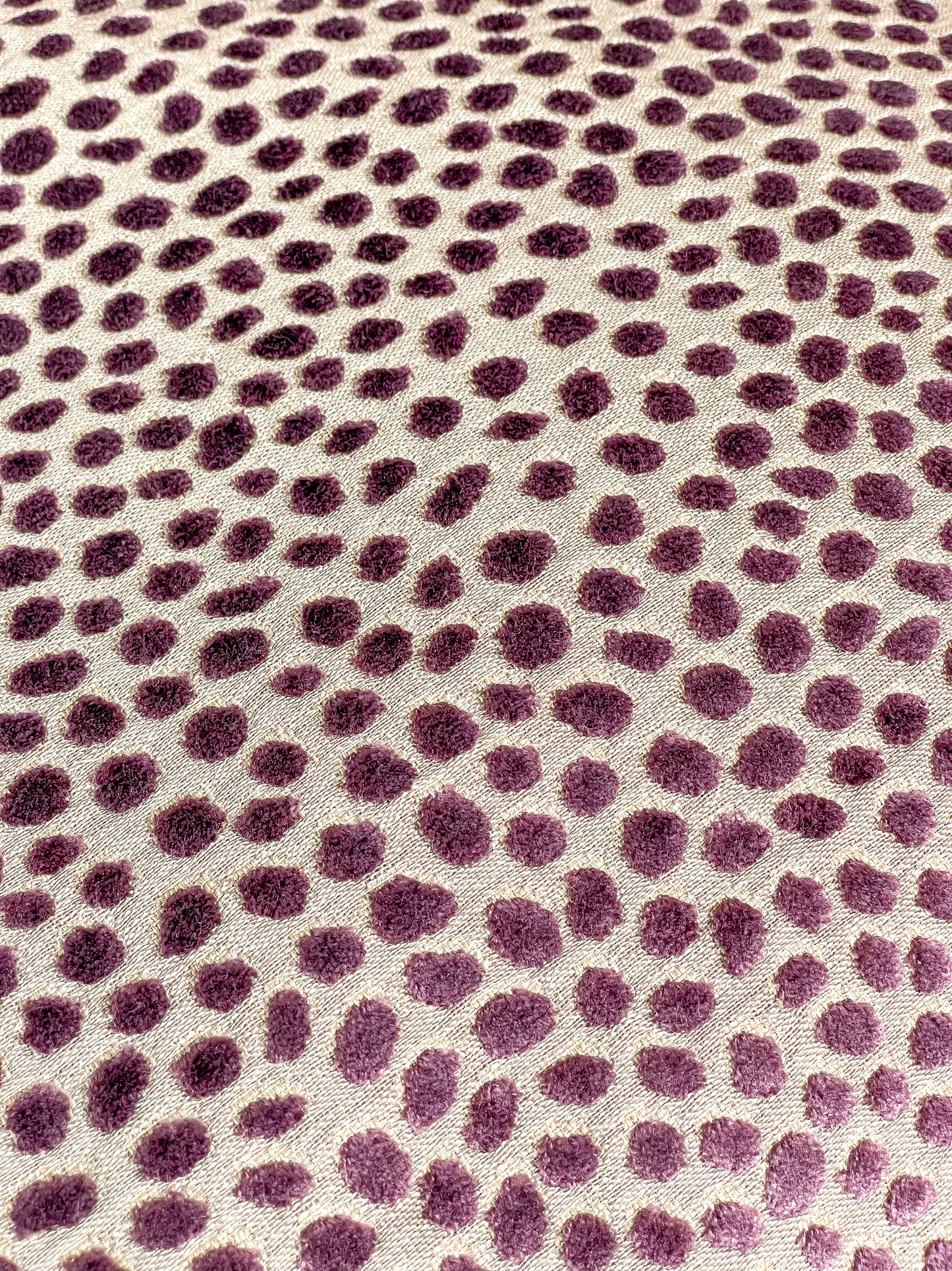 Purple dot pillow cover